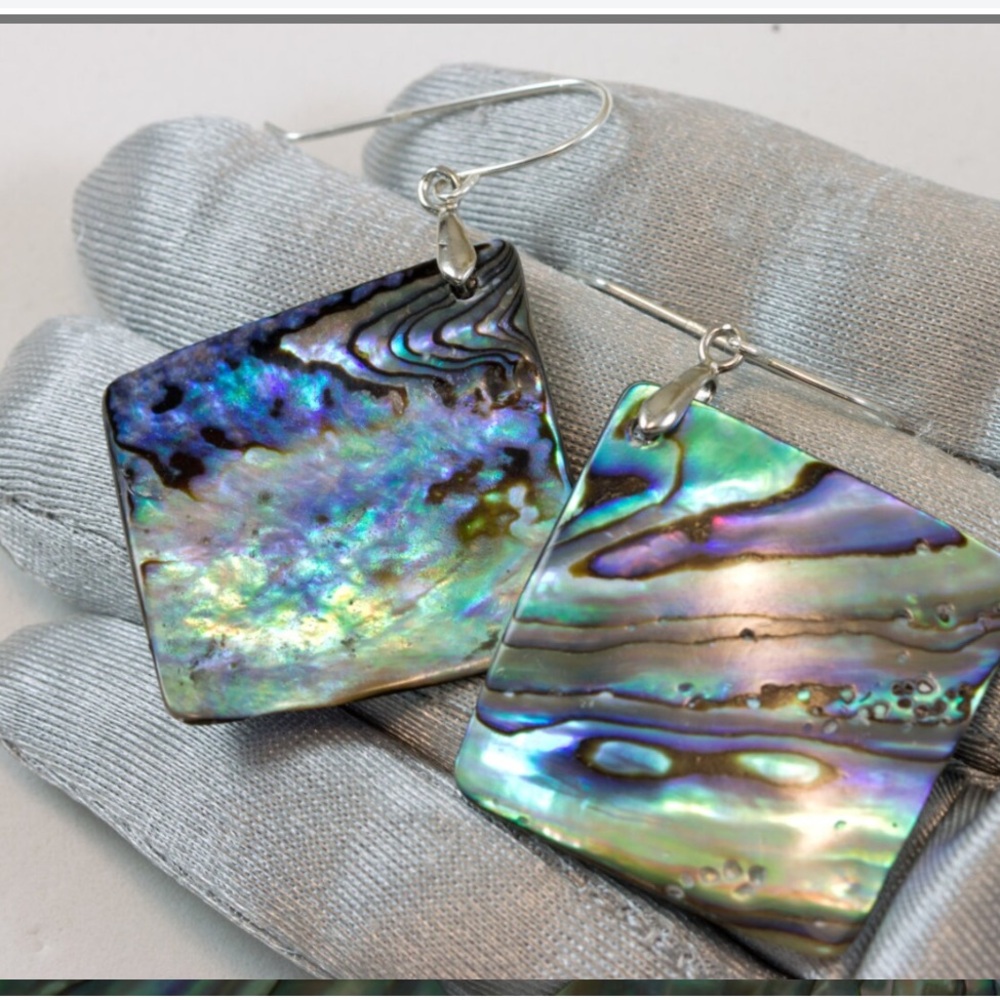 Natural Abalone Shell Earrings - image 6